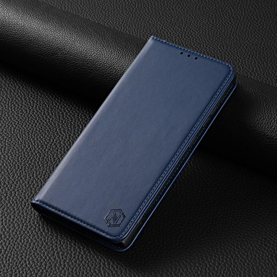 Lommebok Hudvennlig kortspor Sterk magnetisk flip-lærveske til Samsung Galaxy iPhone Xiaomi Redmi Huawei Honor-deksel