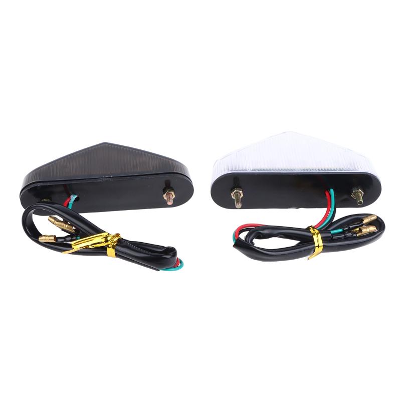 12V Motorcycle Tail Rear Light Lamp Taillight Motor Brake Stop Lights License Plate Light Moto Equipments Parts Access Universal