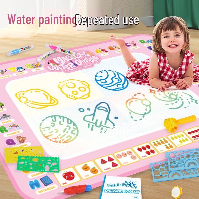 Extra-Large Magic Water Drawing Mat for Kids - Reusable Water Writing Cloth & Graffiti Canvas