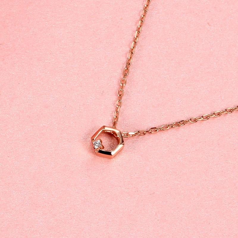 

Ювелирные изделия шестиугольное ожерелье простая мода бриллиантовая ключичная цепочка ins wind