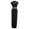 Autumn/Winter Women's Sexy Slim Lace High Neck Back Slit Dress