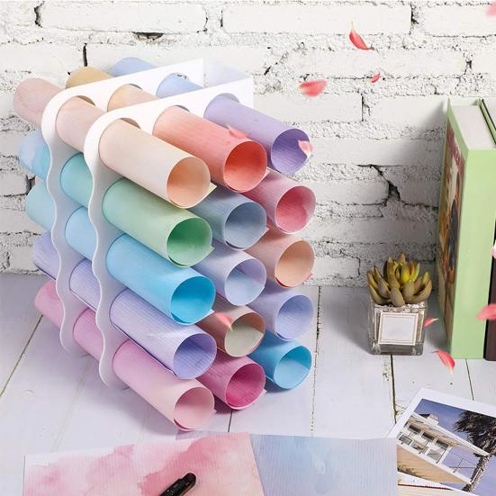 

Стеллаж для хранения с несколькими отверстиями, легко наносимый акриловый держатель для нескольких больших рулонов краски, полка для дома белый