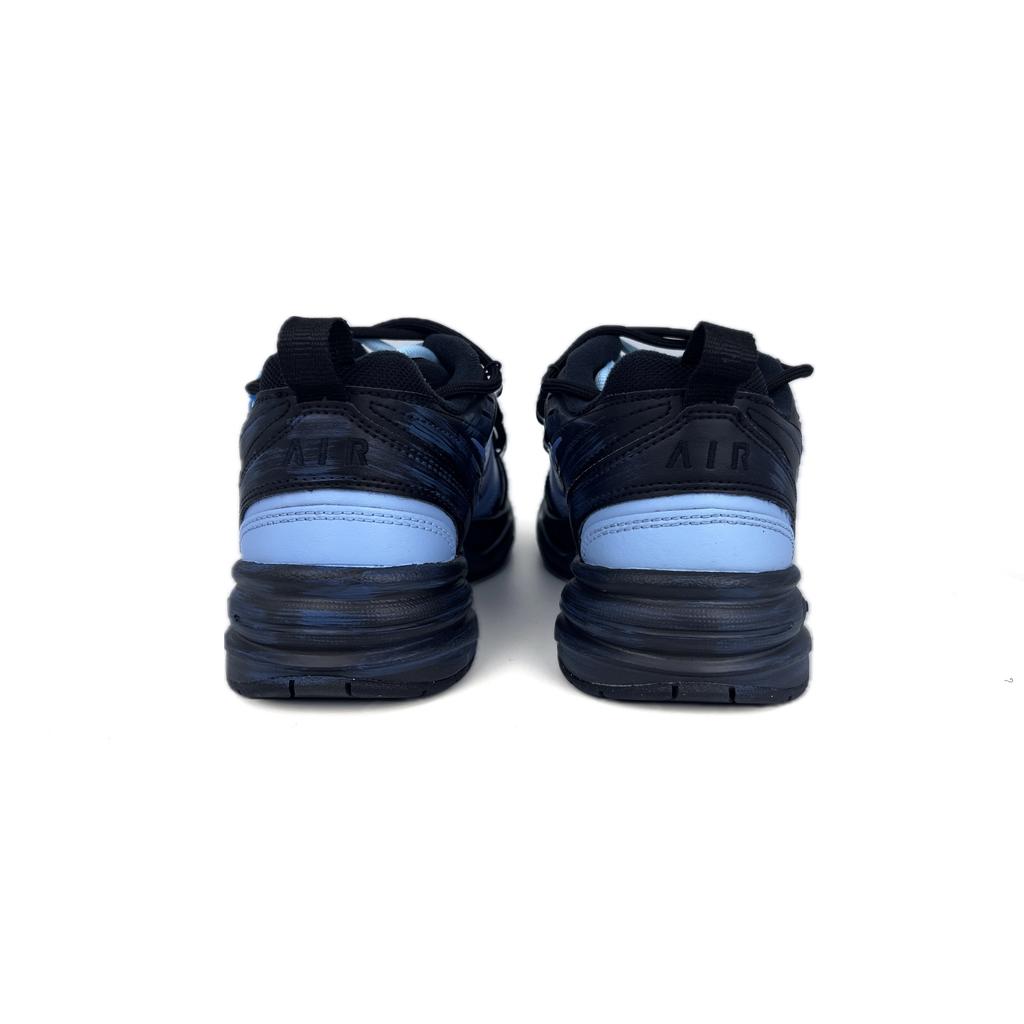 Nike Air Monarch 4 Rutschfest, Abriebfest, Leicht Niedrig geschnitten Klobige Sneaker Unisex Schwarz Lila 415445-001(Team502-)