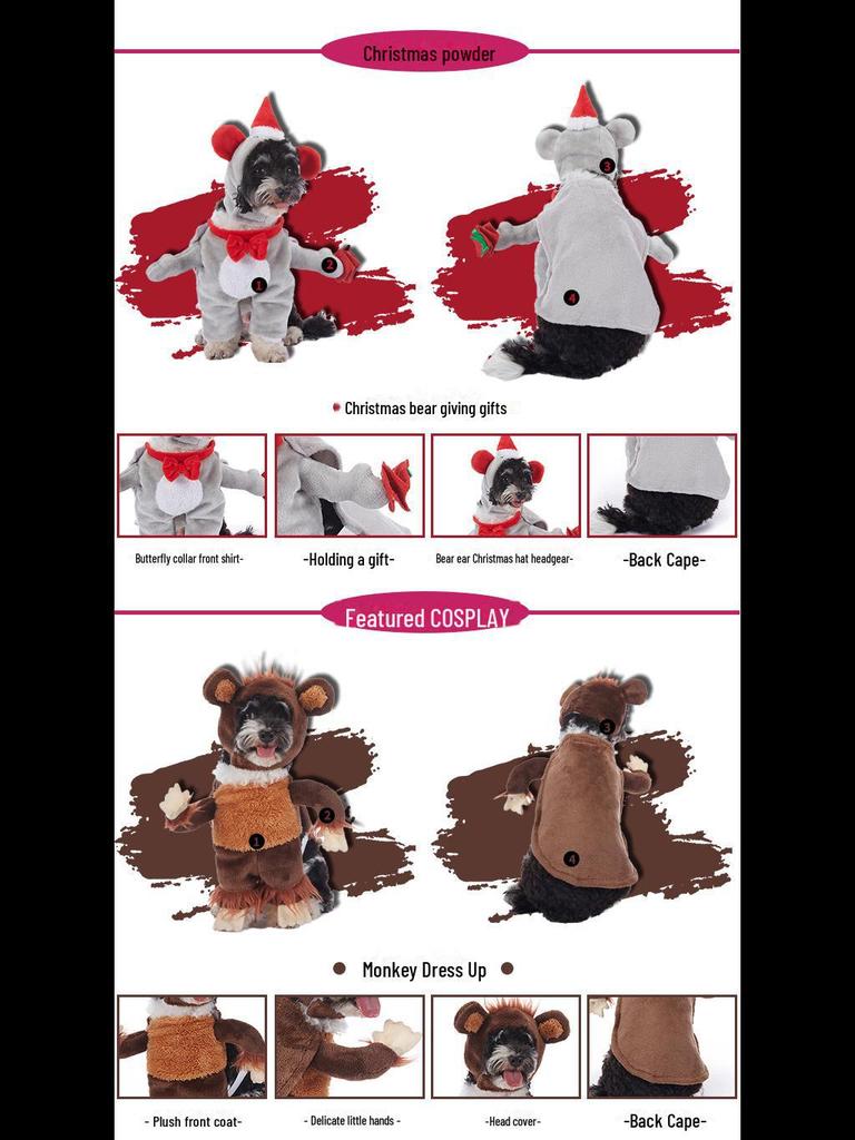 Grenzüberschreitende neue Haustierkleidung: Lustiges Thor Halloweenkostüm für Hunde - Teddy & Schnauzer