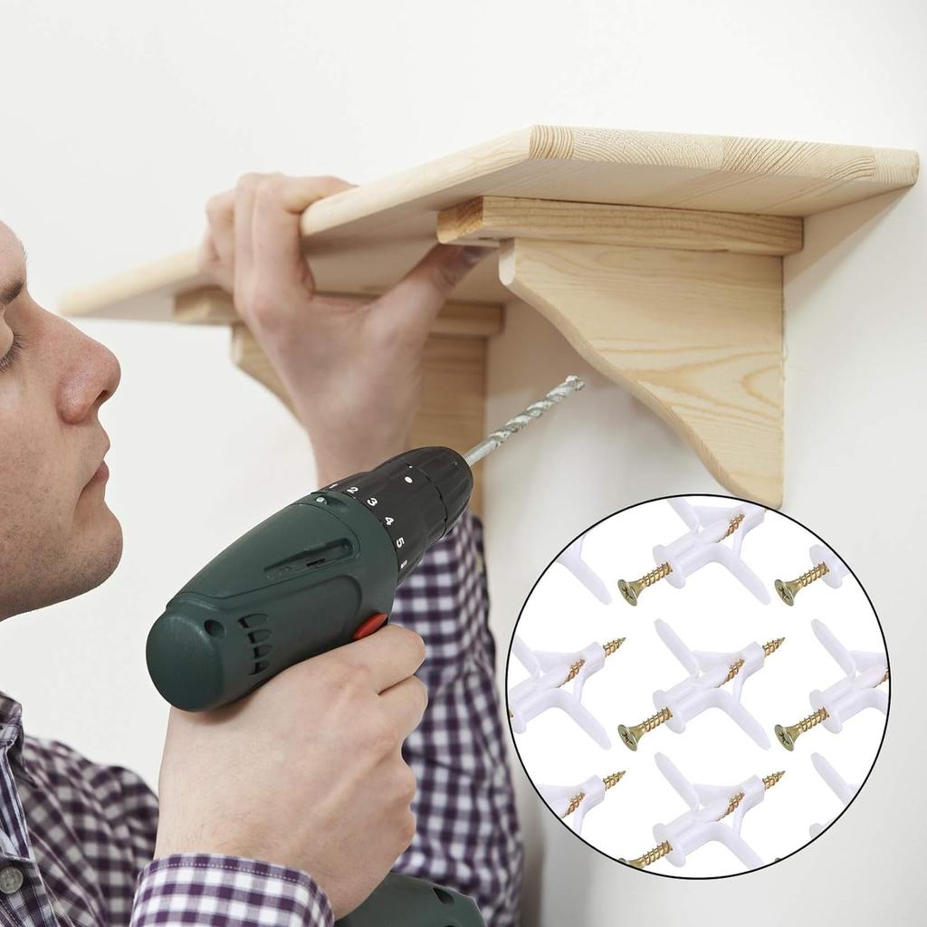 50 gypsum board anchoring kit high strength plugs and screws for gypsum board and gypsum board white plugs and screws