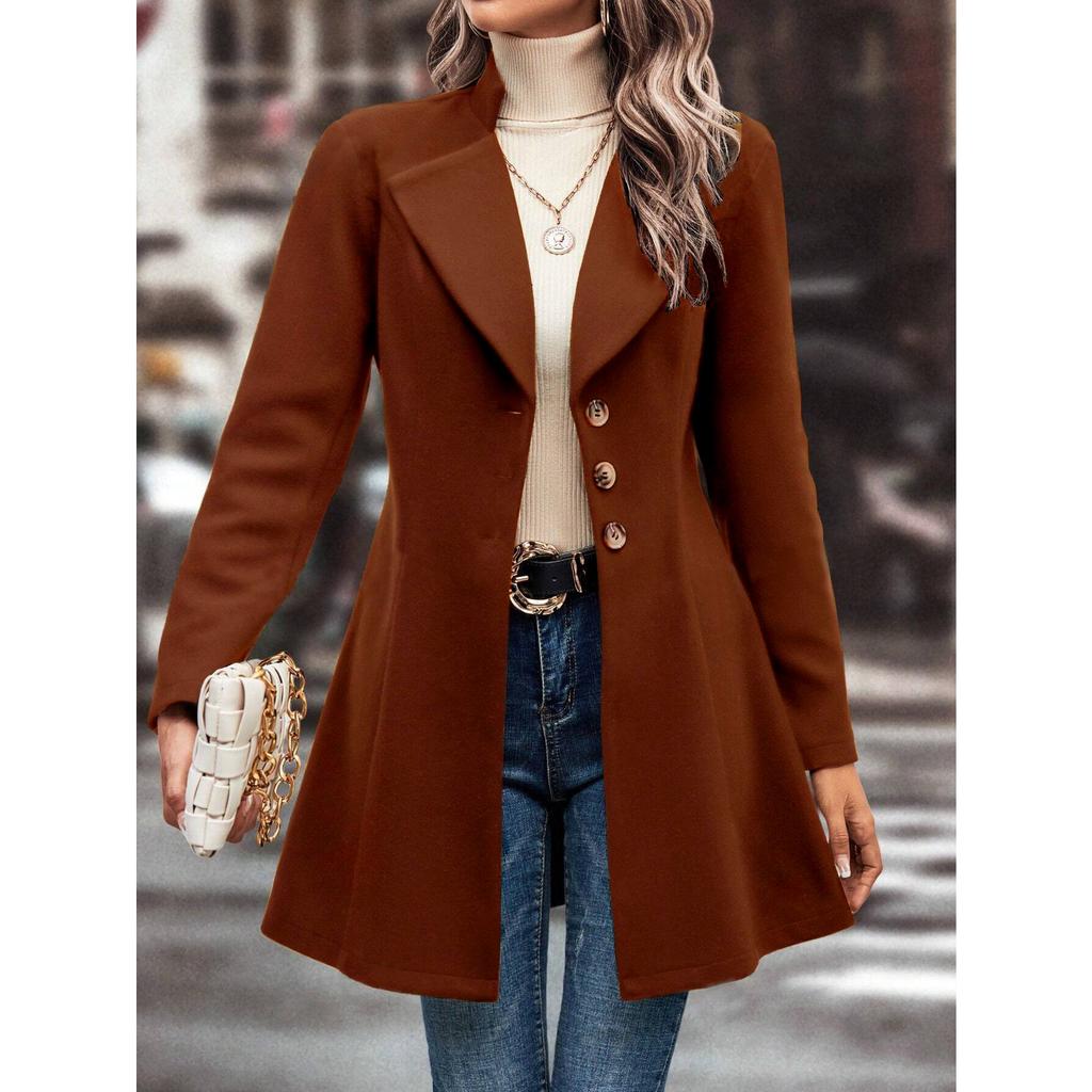 Wool Coats For Women Fall Winter Trench Coat Peacoat Long Tweed Blazer Jackets Outwear