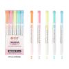 5Pcs/set Double Headed Highlighter Pen Marker Pen Children's Drawing Pen Stationery Supplies Light Color Marker Pen