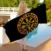 Wikinger Vegvisir Anime Strand Badetuch Weiches Saugfähiges Waschlappen Kindergeschenke für Kinder Reise Camping Fitnessstudio