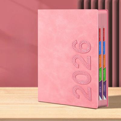 2026 12-Month Annual Plan Notebook/Calendar A5 Pink