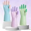 1 Paar Haushaltshandschuhe Langärmelig Latex Wasserdicht Reinigungshandschuhe Reißfest Spülhandschuhe Wäschehandschuhe