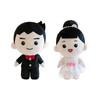 Plush Bride Groom Toys Couple Dolls Soft Short Romantic Home Decor Gift Children