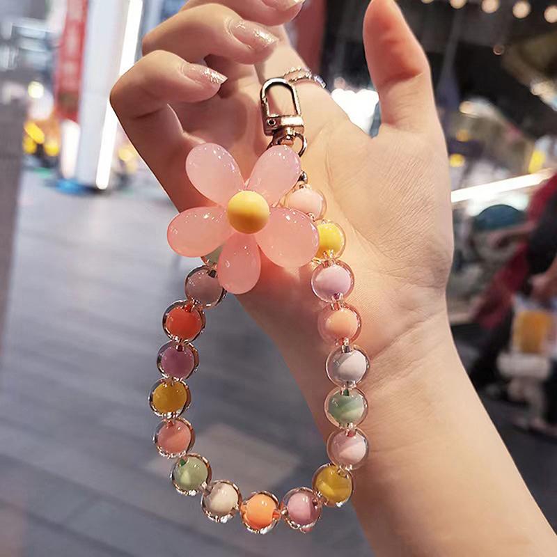 

1 шт. красочный цветок из бисера для мобильного телефона ремешок-цепочка с ремешком для женщин и девочек разноцветный