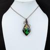 Green Flash Labradorite Gemstone Pure Copper Wire Wrapped Handmade Pendant Jewelry For Gift