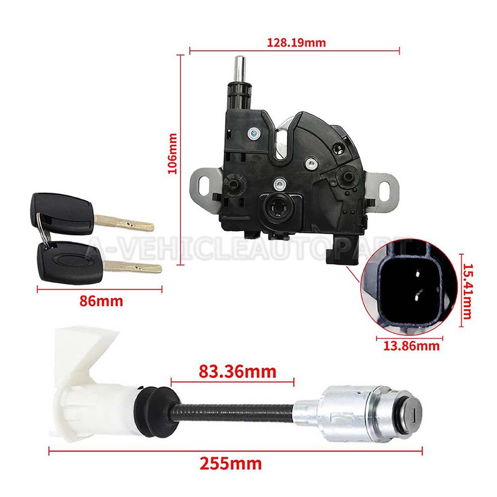 3M5116700AC 4M5AA16B970BA For Ford Focus MK2 C-MAX New Bonnet Release Hood Lock Catch Repair Kit 4895285 1343577 Car Accessories Thread Lock3