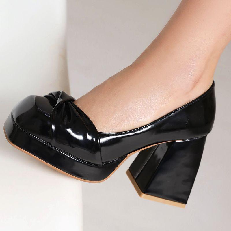 Elegant Black Pink White Women's Heels Pumps Shoes Square Toe High Heels Female OL Working Party Wedding Dance Shoe 2025 Spring