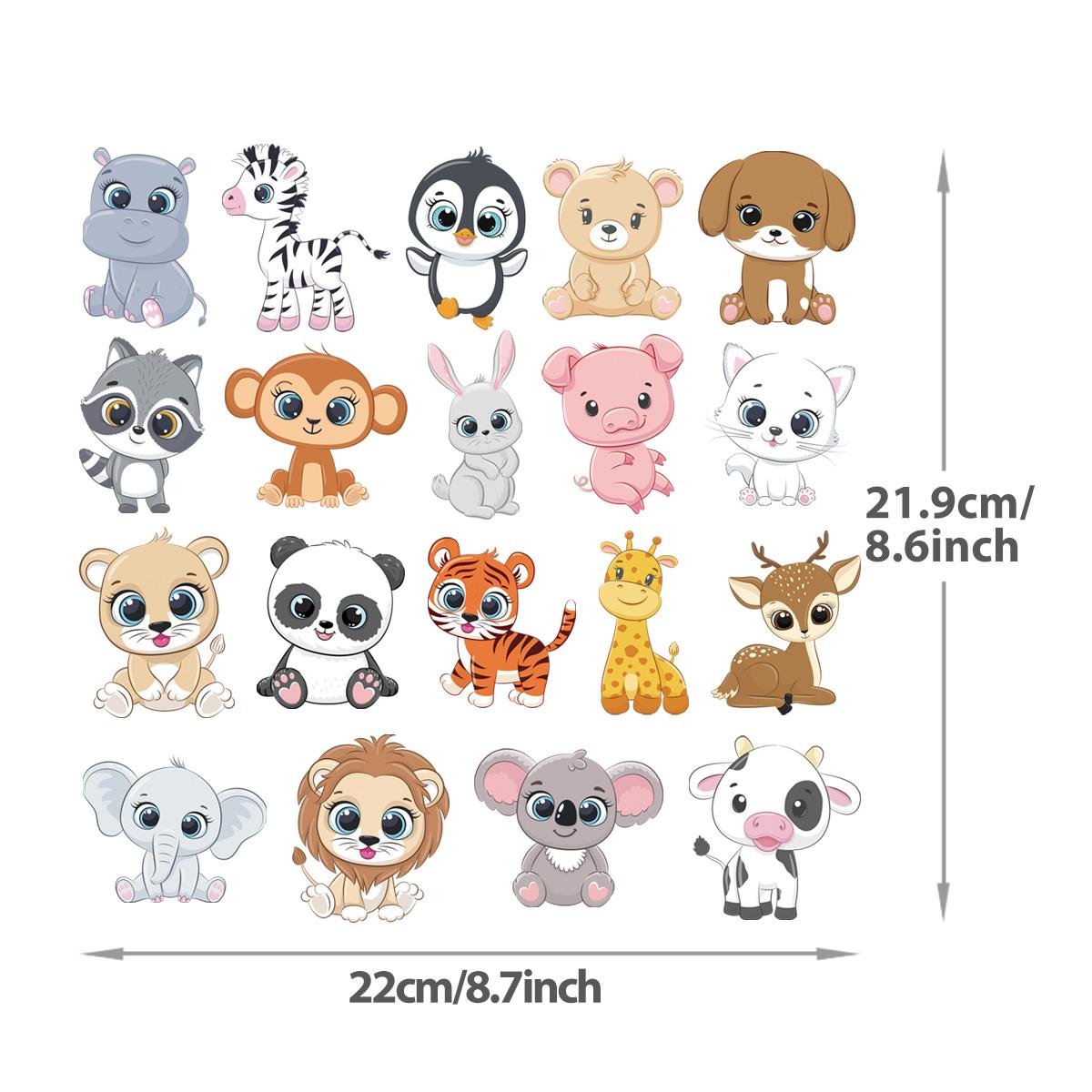 

Лист с изображением маленьких животных, настраиваемая термопереносная наклейка, легко режутся, наклейки для одежды, самодельные футболки, джинсы, термопереносная наклейка