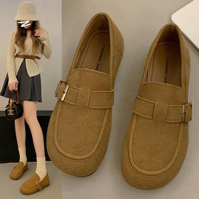 One-pedal Shallow Single Shoes Female 2024 Autumn New Fairy Style Evening Niche Design Flat Single Shoes Doudou Shoes