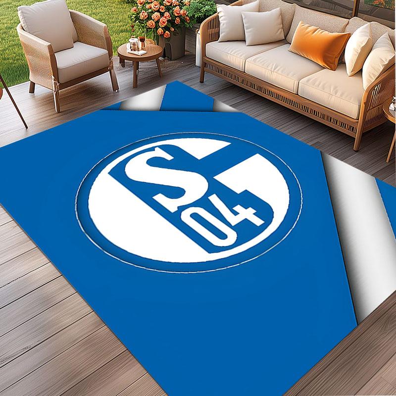 FC Schalke 04 Print Rug, Washable Floor Carpet, For Entryway Dorm Laundry Room Office Study, Home Decor Birthday Christmas Gift