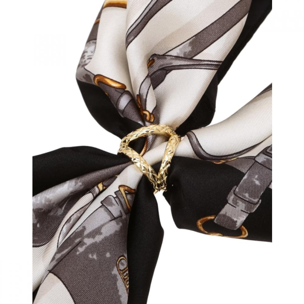Daks Silk 100  Black Square Scarf Dcsc6f710bk