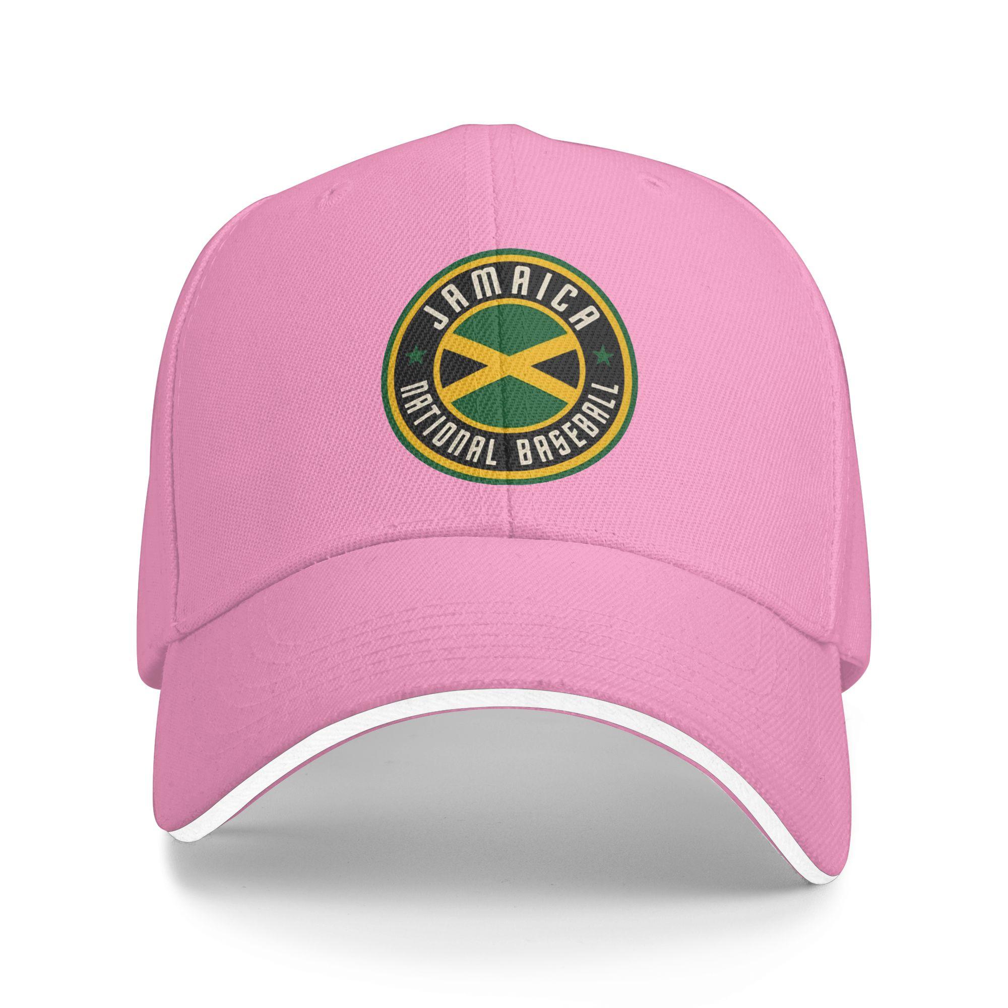 

Summer Casual Baseball Cap Jamaica National Baseball Tennis Skate Hip Hop Hats For Unisex Men Sun-Proof Classic Baseball Caps As Picture розовый