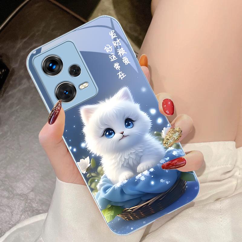 Cățeluș Drăguț Verde Pentru Xiaomi 14 Ultra 13 Lite Redmi Note 13 11 Pro 12 Plus Poco X6 3 Pro F4 6 GT Carcasă Telefon din Sticlă Călită