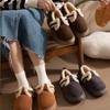 Winter Snow Boots Women Comfortable Outdoor Anti Slip Ankle Boots Suede Warm Fur Lined Booties Indoor Flat Platform Loafer Shoes