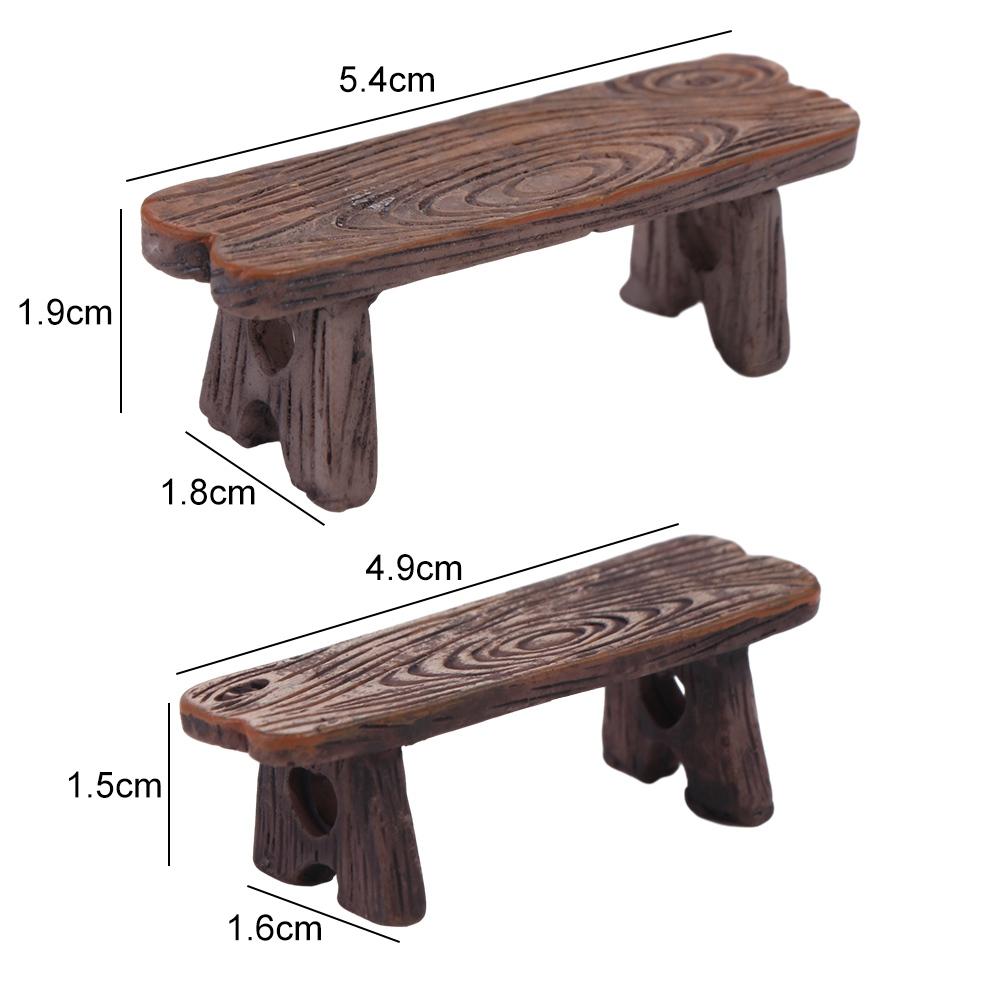 Mini domeček pro panenky Dřevěná stolička Dřevěná stolička Pohádkové zahradní miniatury Dekor Domky pro panenky pro vlastní potřebu