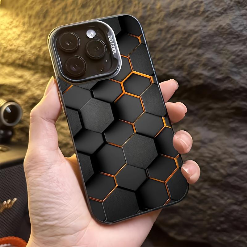 Honeycomb pattern technology pattern phone case suitable for iPhone 17 16 15 14 13 12 11 Pro/Max/Plus anti drop and shockproof
