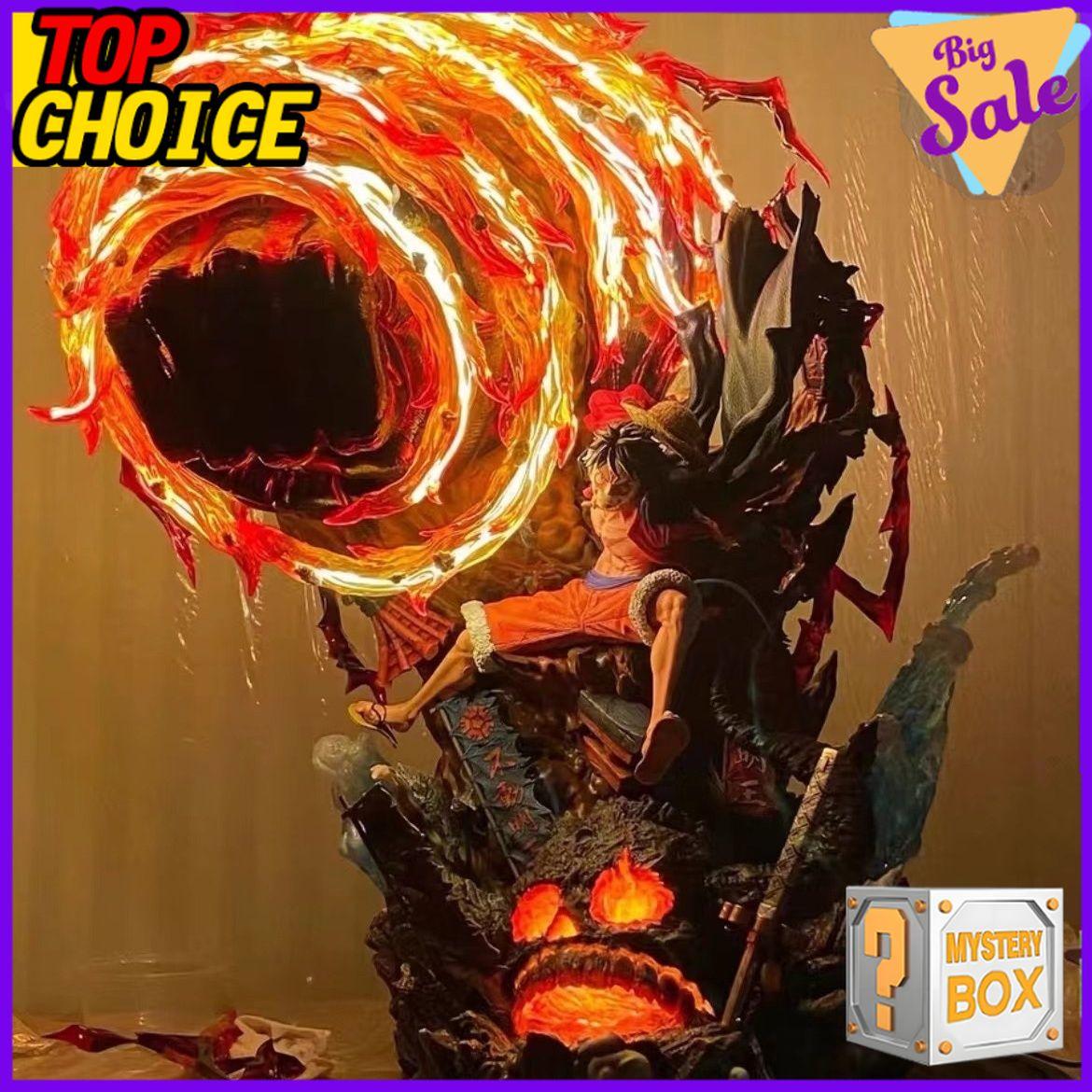 Yiran Toy 1 Unisex One Piece Model 4 Emperors Anime Collectable Blind Mystery Box Shanks Blackbeard Luffy Buggy Zoro Action Figure Surprise Present