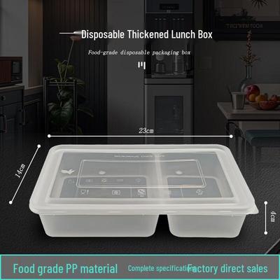 Boîte à repas jetable à 2 compartiments