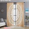 2pcs, Window Curtain 2D Plane Printing Bohemian Mandala Versatile Polyester Fabric (without Rod) Festive Perfect for Bedroom,
