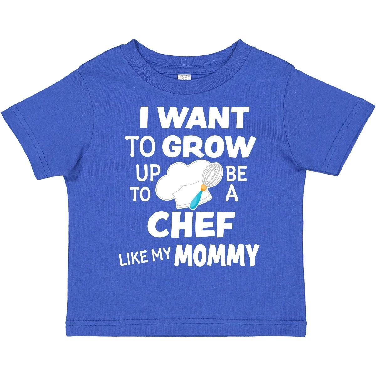 Inktastic I Want To Grow Up To Be A Chef Like My Mommy Toddler T-Shirt Children 110