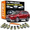 ZITWO 11Pcs Car LED Interior Trunk Light Kit For Mitsubishi Outlander 1 MK1 2001 2002 2003 2004 2005 2006 License Plate Bulb