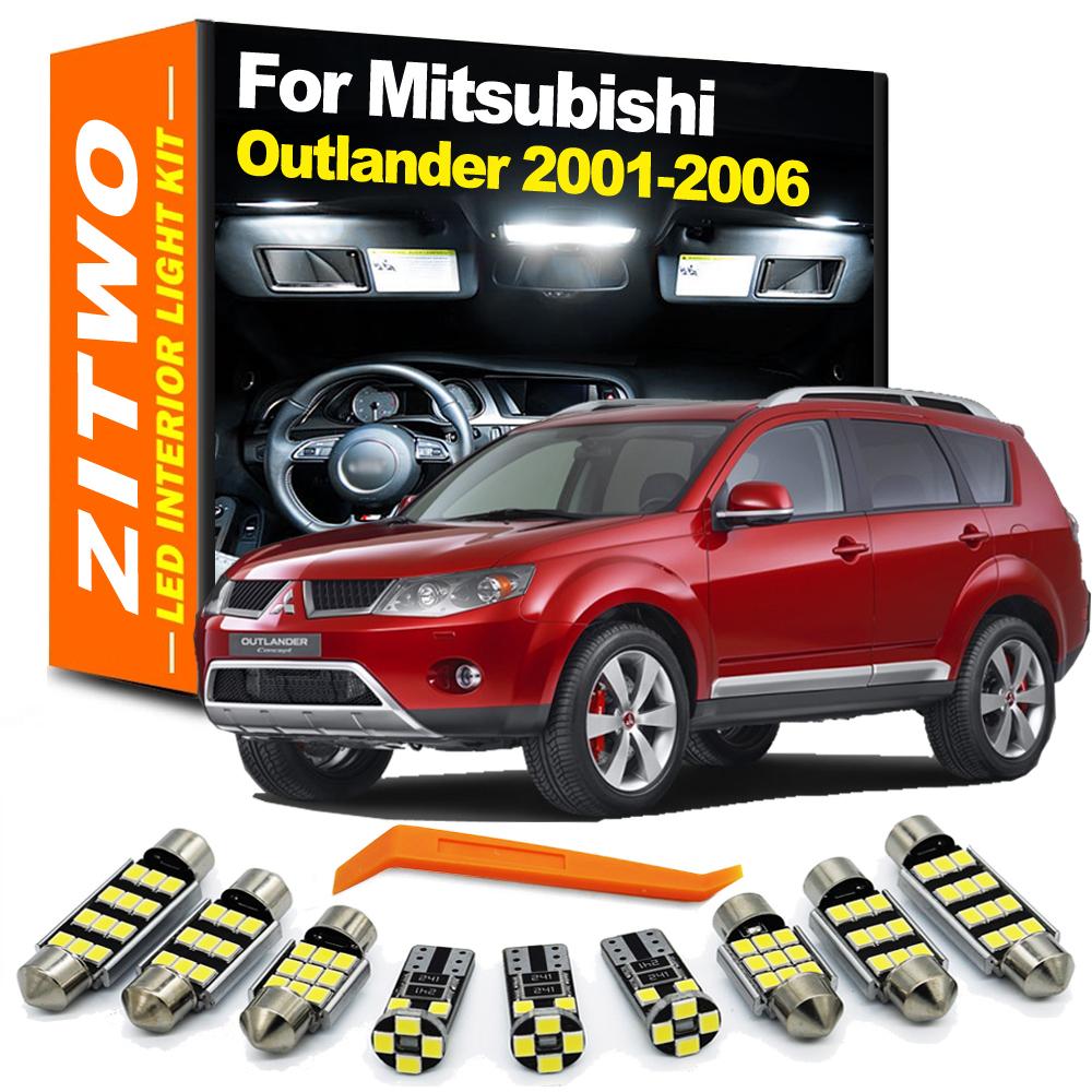 ZITWO 11Pcs Car LED Interior Trunk Light Kit For Mitsubishi Outlander 1 MK1 2001 2002 2003 2004 2005 2006 License Plate Bulb