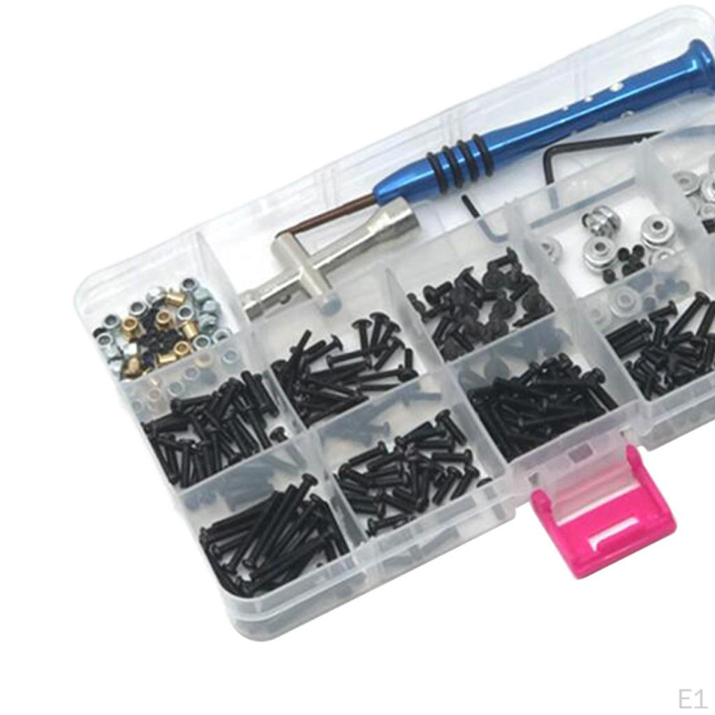370pcs/set Universal Metal RC Screw Kit Repair Screws Assortment Set for WPL Scale Full Series