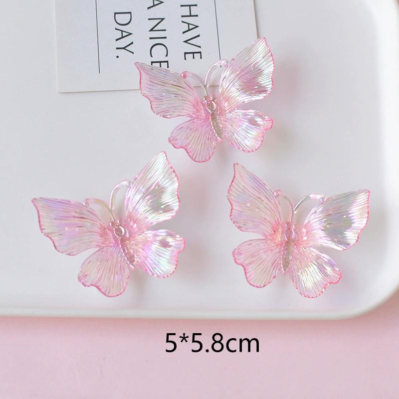 Transparent Colorful Butterfly Accessories Hair Accessories Hole Shoes Cream Glue DIY Material