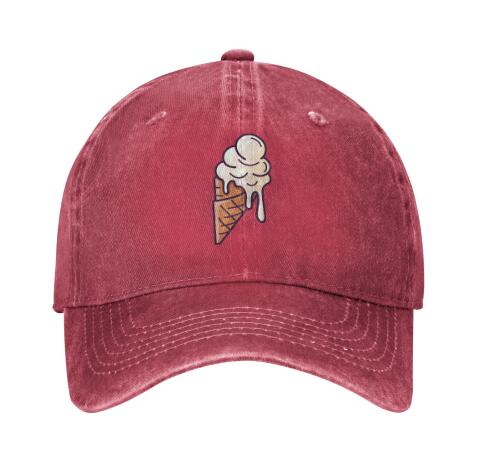 Fusible Ice Cream Unisex Fashionable Baseball Cap Adjustable Trucker Cap Sports Cap Adjustable Sandwich Cap Four Seasons