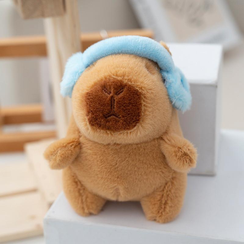 Plush Toy Capybara Keychain Backpack Charm Stress Relief Gift For Kids Teens