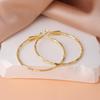 S925 Silver Needle Large Hoop Earrings for Women - Light Luxury Ear Studs, Niche Design, Exaggerated Square & Round Face Plain Hoops