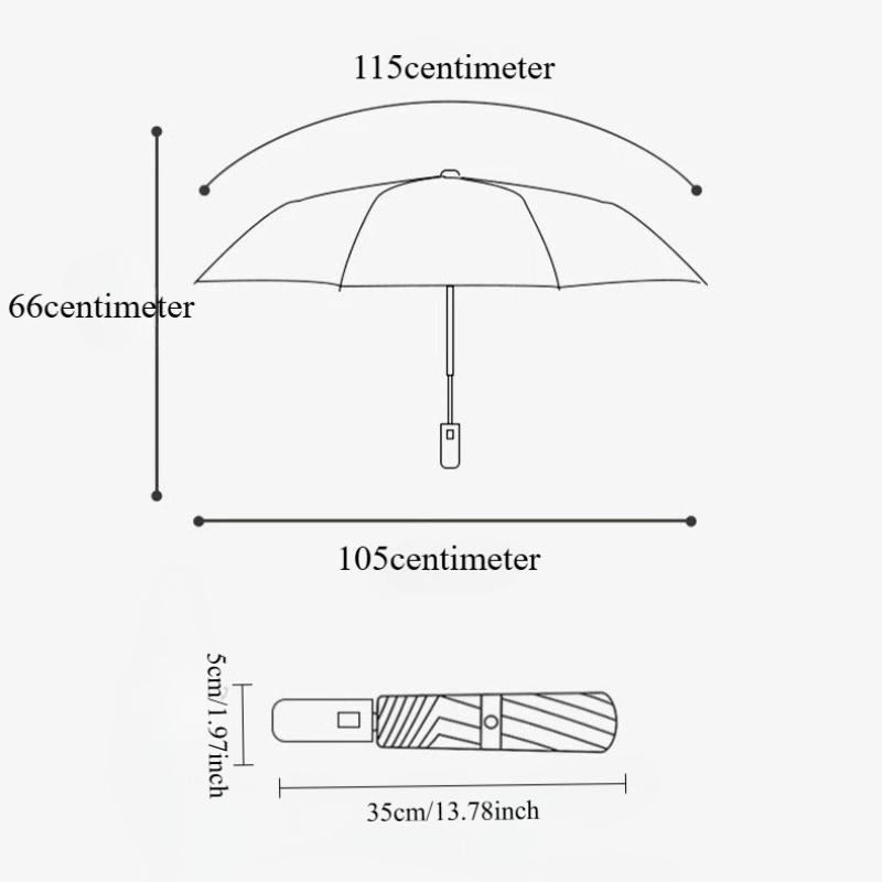 Ring Buckle Design Fully Automatic Umbrella for Men Folding Extra Large Strong Strong WOMEN'S Sunshade Double Umbrella