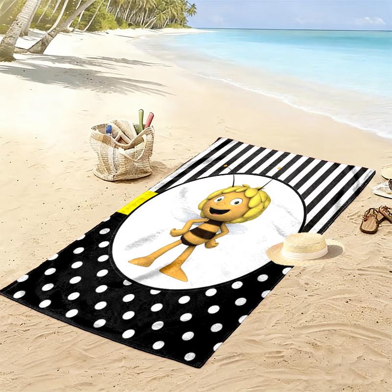 Maya Biene Handtuch, Großes Weiches Schnelltrocknendes Handtuch für Strand Camping Schwimmen