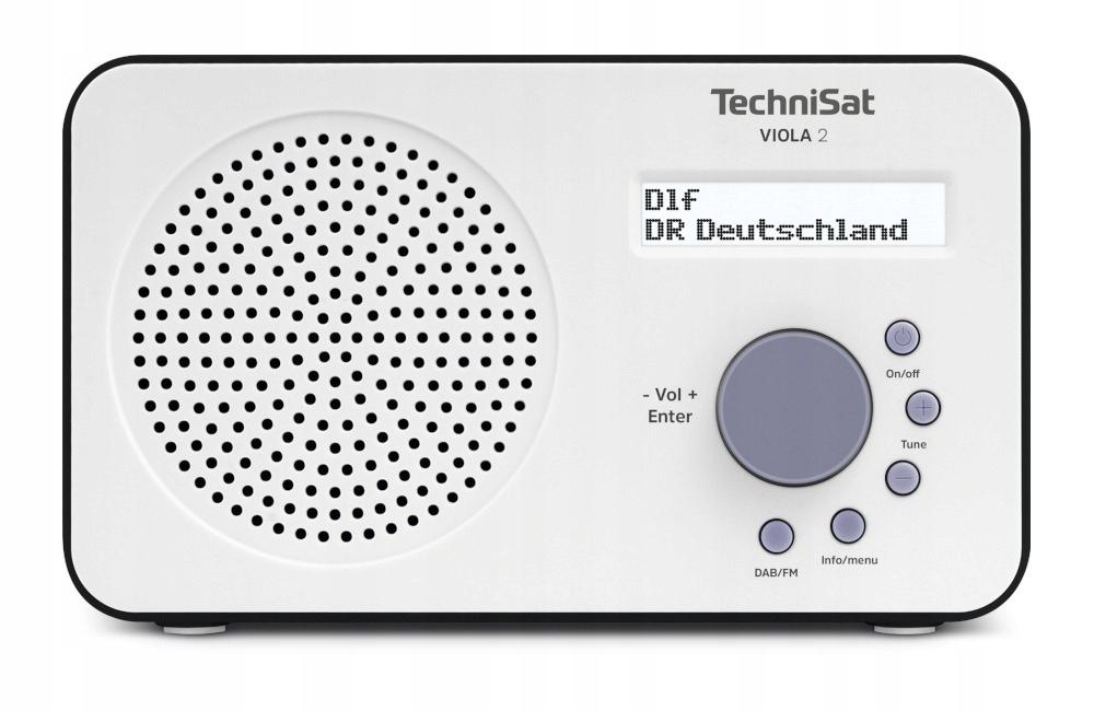 TechniSat VIOLA 2 Portable Radio DAB+ FM LCD Power Supply Batteries White