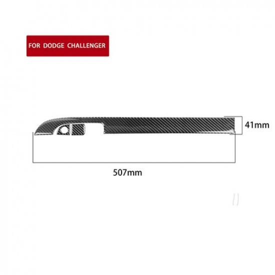 3Pcs Carbon Fiber Passenger Dashboard Cover Trim For Dodge Challenger 2015-Up