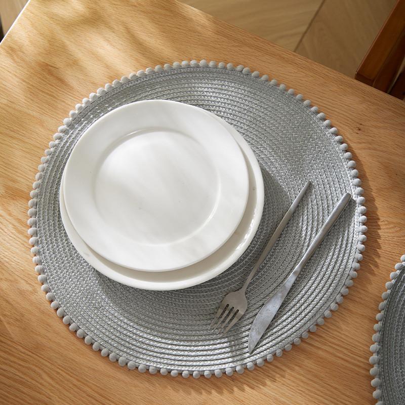 Round Pp Woven Table Placemat With Style For Home Dining Decor