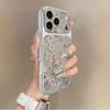 Шкіряний чохол-наклейка для iPhone 17 Pro Max, 16 Pro, 15 Pro з квітковим візерунком на задній панелі