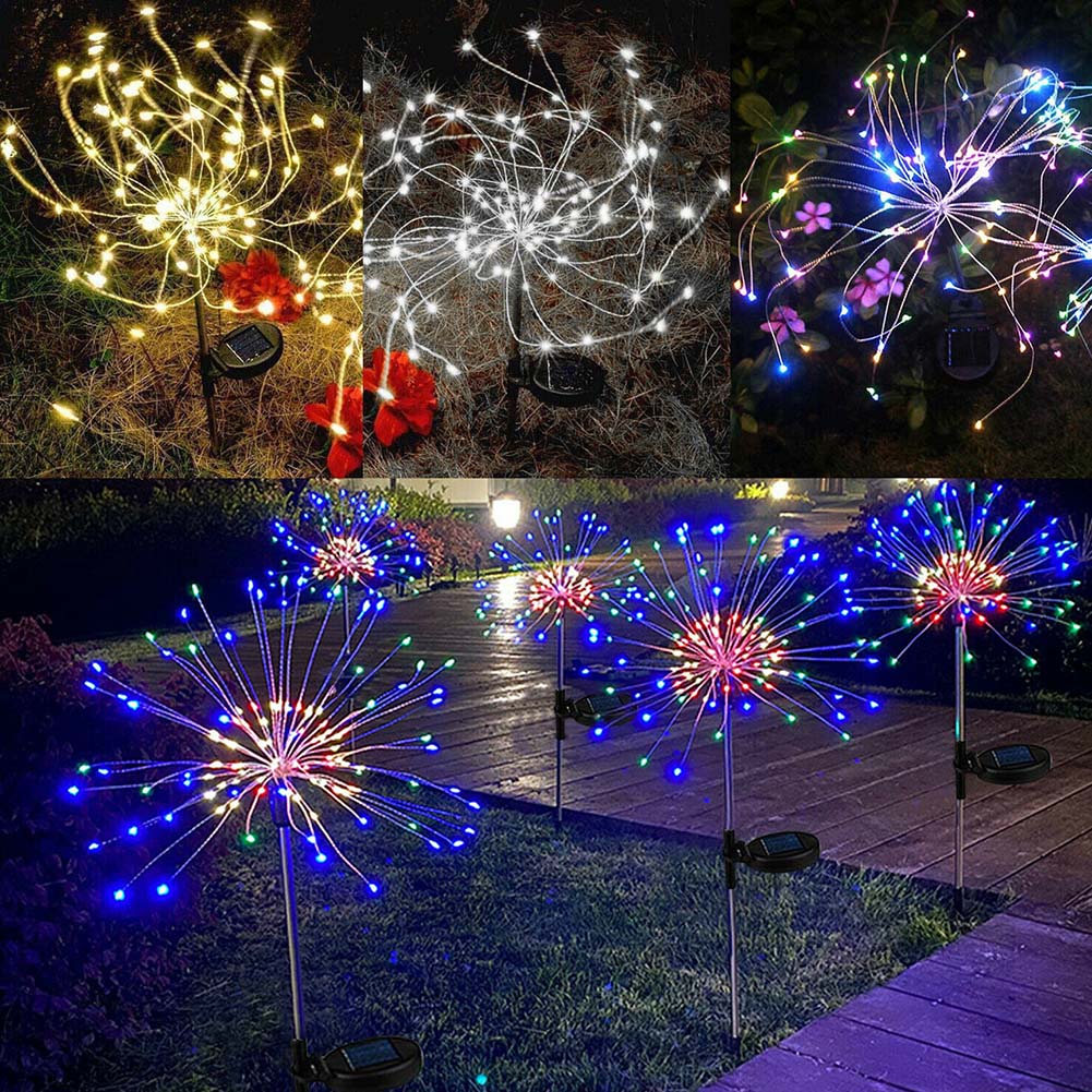 

Multifunctional Solar Firework Starburst Lights 150 LED for Garden Decoration