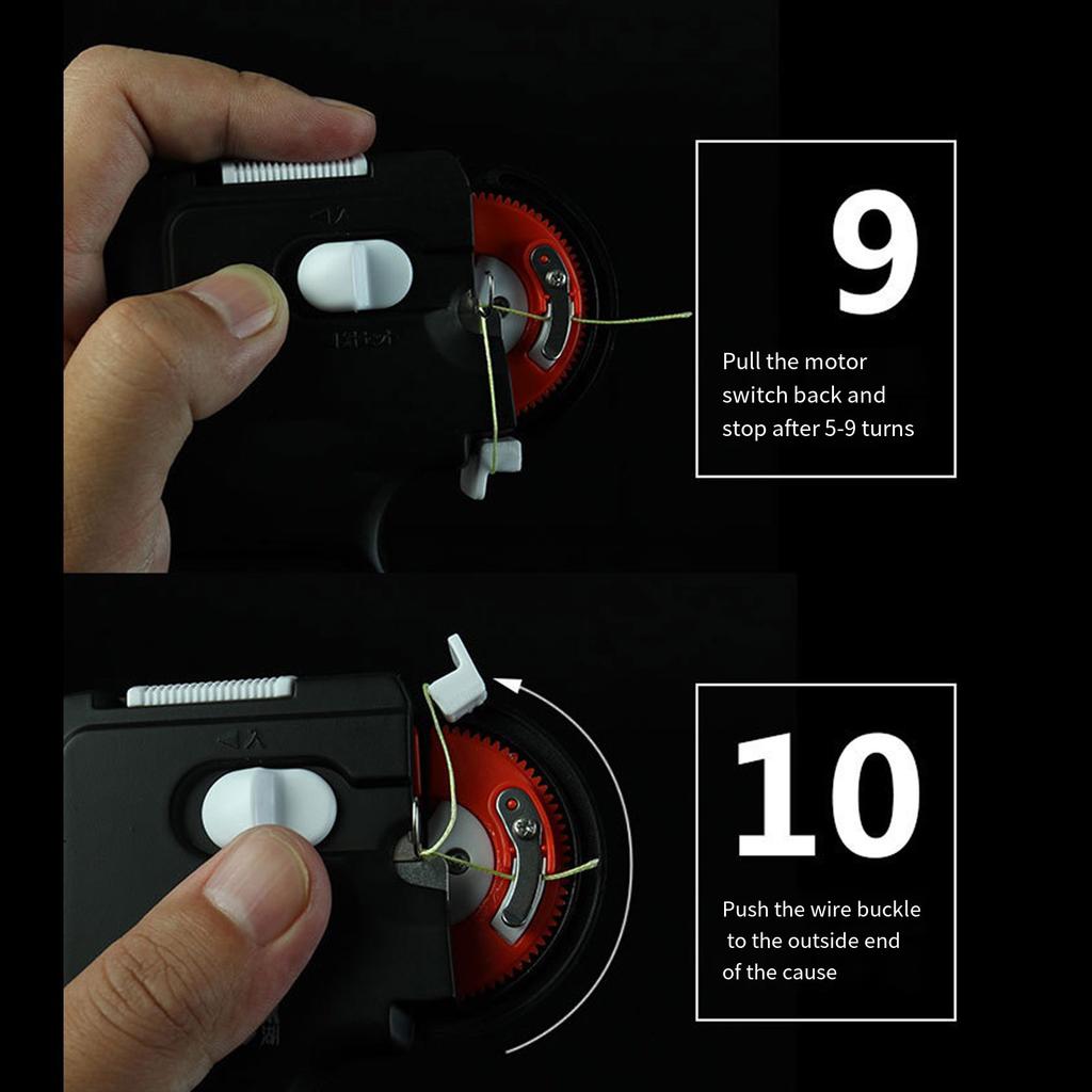 Automatic Fishing Hook Tier Tool Electric Tyer Tie Knot Machine Lure Fishing Hook Line Tyer Fast Tying Fishing Hook Tier