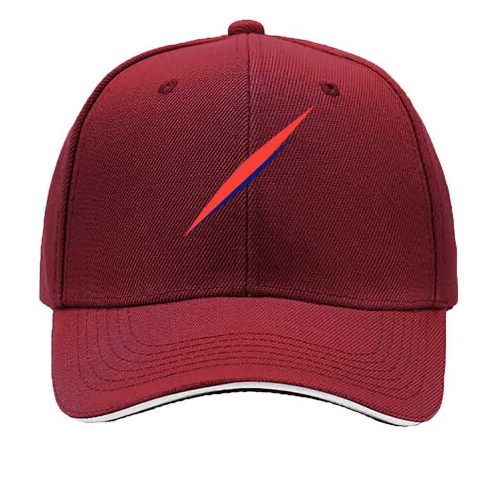Minimal Red Diagonal Stripe Graphic Sandwich Baseball Cap Sun Cap Outdoor Workouts Hat