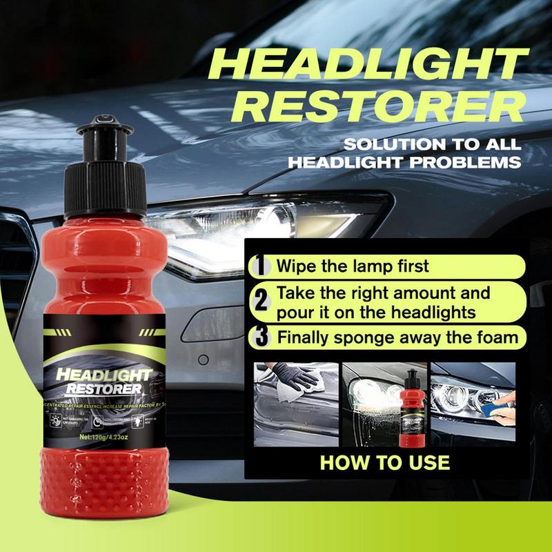 Headlight Polish Headlight Cleaner Refurbishment Lotion Repair Agent Automotive Lights Restorer Powerful Protective Removes