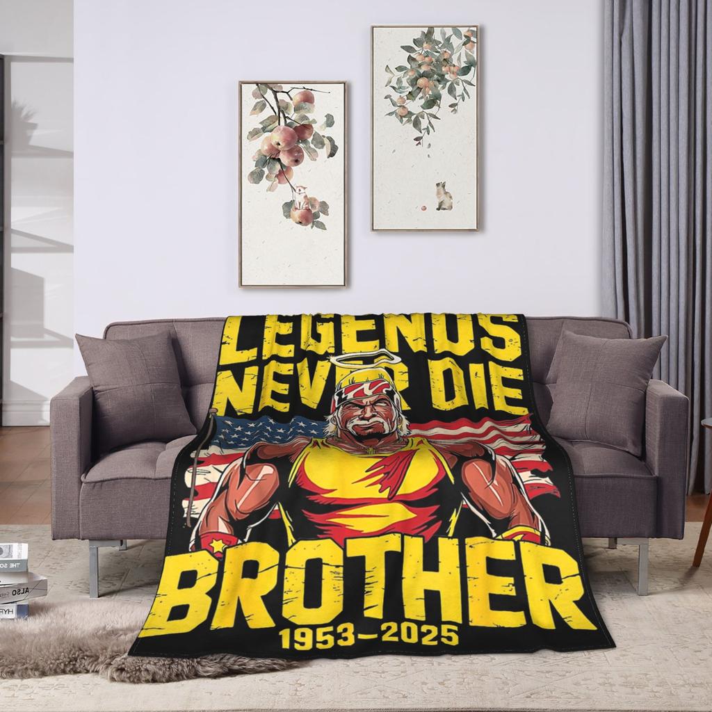 Hulk Hogan Legend Memorial Wrestling Blankets Fleece  Winter  Multi-function Soft Throw Blanket for Bed Couch Bedspread